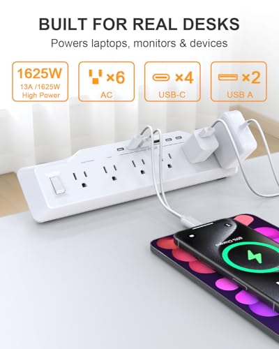 Another view of Desk Clamp Power Strip