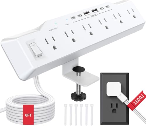 Another view of Desk Clamp Power Strip