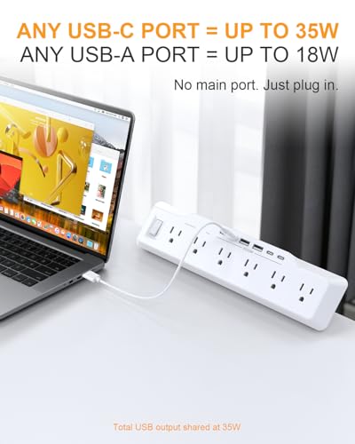 Another view of Desk Clamp Power Strip