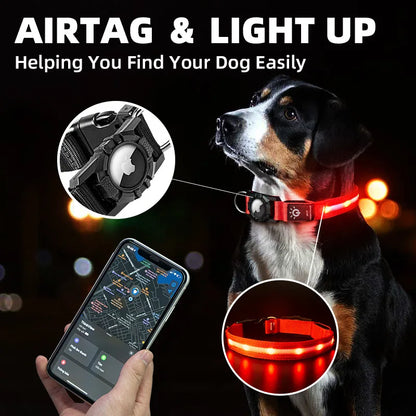 2026 NEW FOR APPLE AirTag Luminous Pet Collar Locator Protective Case Charging Anti-Lost Dog AirTag Collar - AliExpress 15